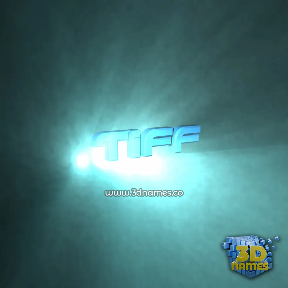 tiff in Light Shine style - 3D name wallpaper