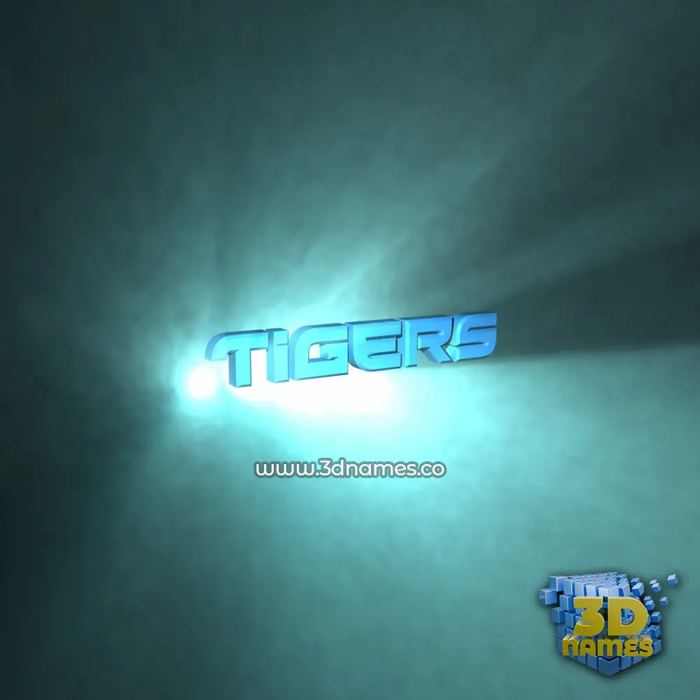 tigers in Light Shine style - 3D name wallpaper