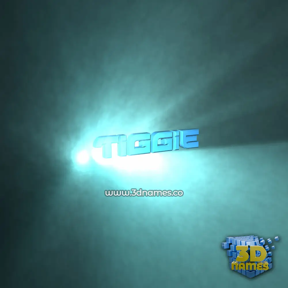tiggie in Light Shine style - 3D name wallpaper