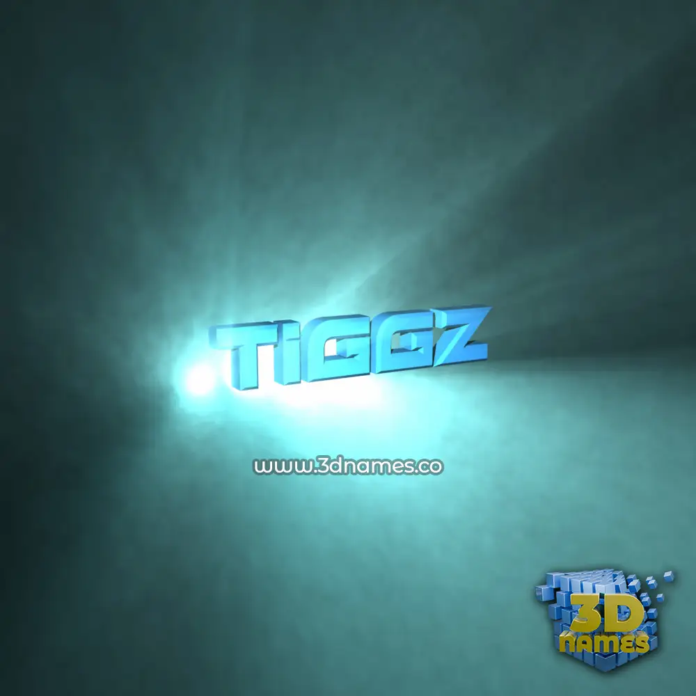 tiggz in Light Shine style - 3D name wallpaper