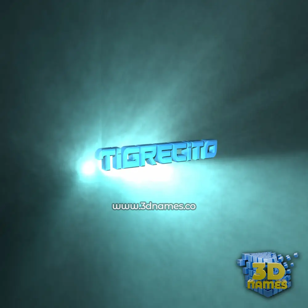 tigrecito in Light Shine style - 3D name wallpaper