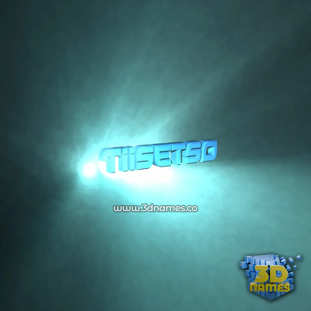 tiisetso in Light Shine style - 3D name wallpaper