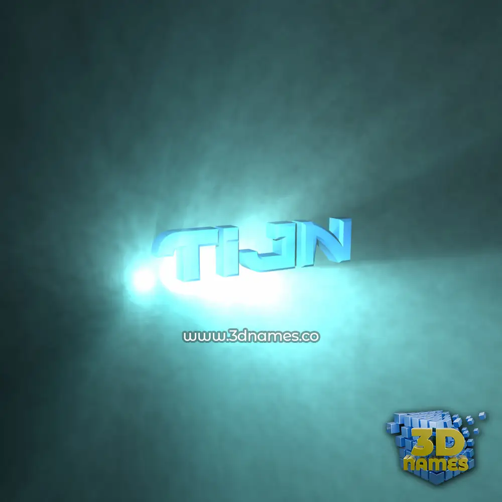 tijn in Light Shine style - 3D name wallpaper