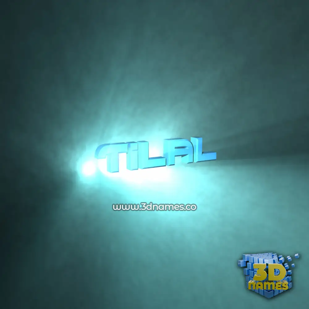 tilal in Light Shine style - 3D name wallpaper
