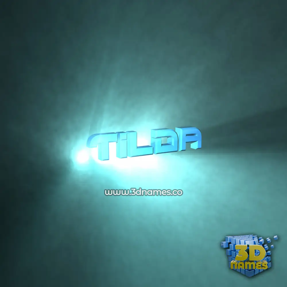 tilda in Light Shine style - 3D name wallpaper