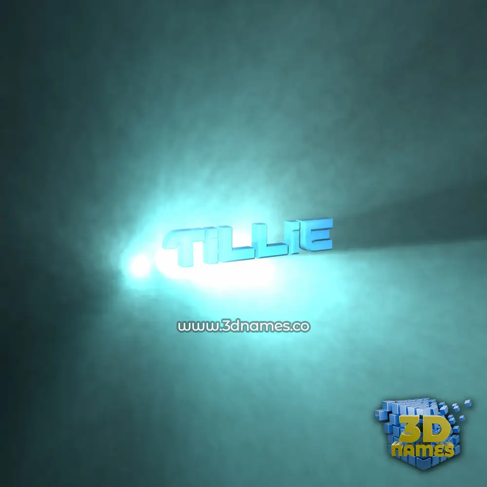 tillie in Light Shine style - 3D name wallpaper