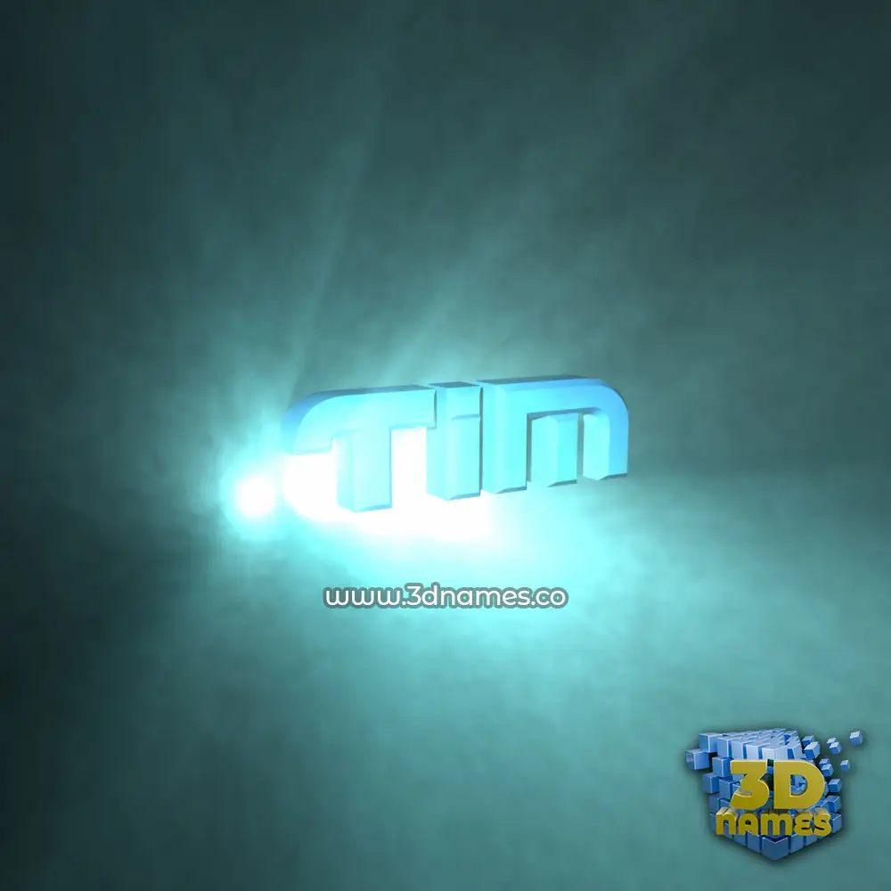tim in Light Shine style - 3D name wallpaper