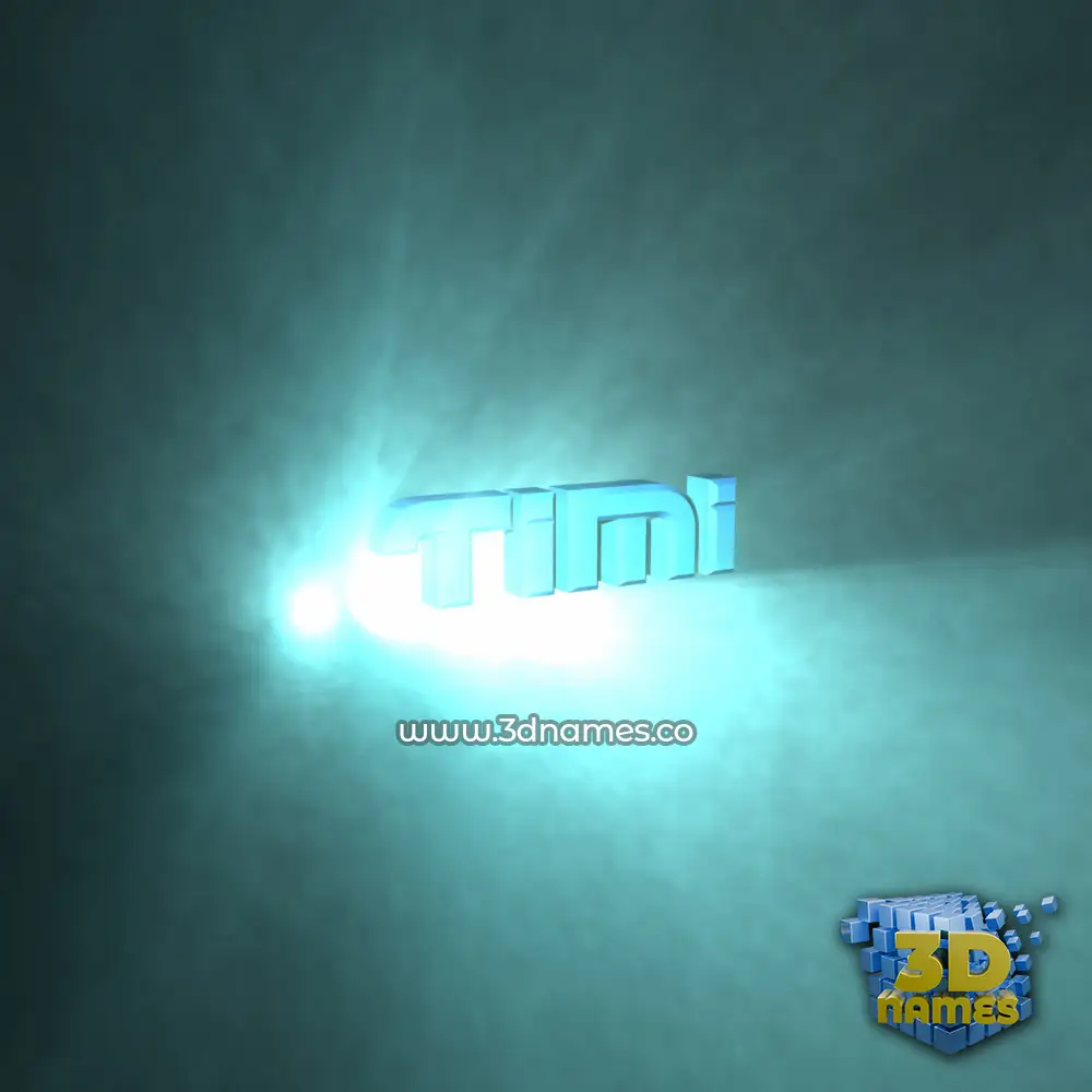 timi in Light Shine style - 3D name wallpaper