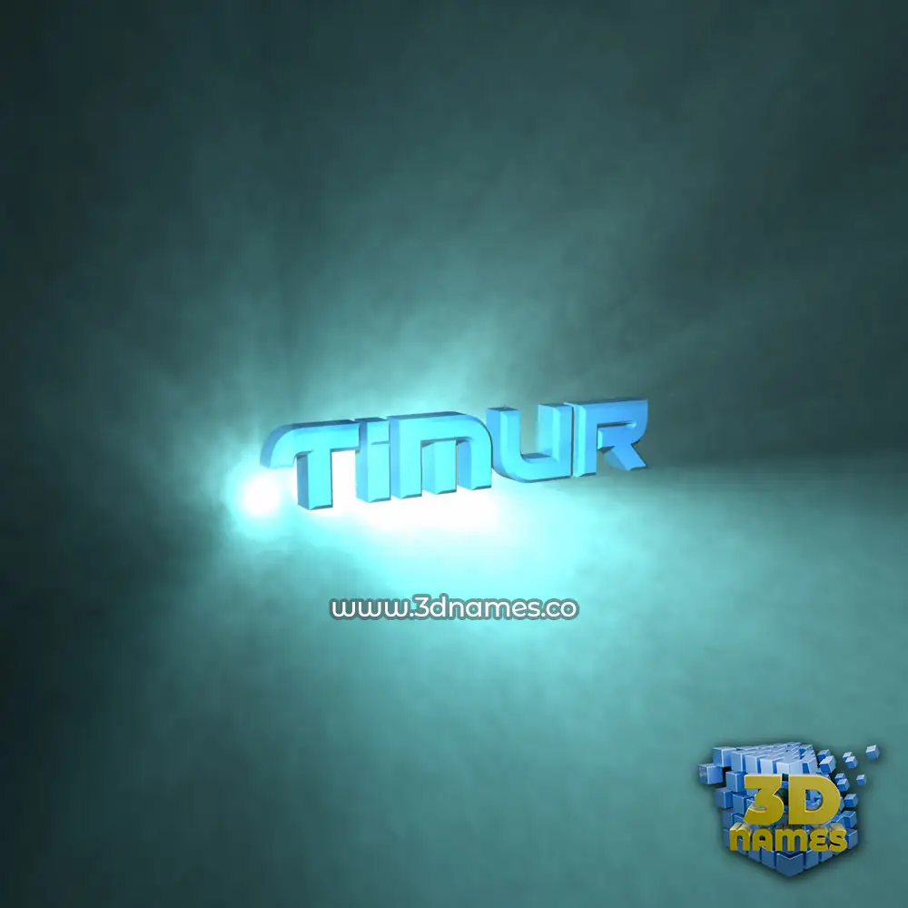 timur in Light Shine style - 3D name wallpaper