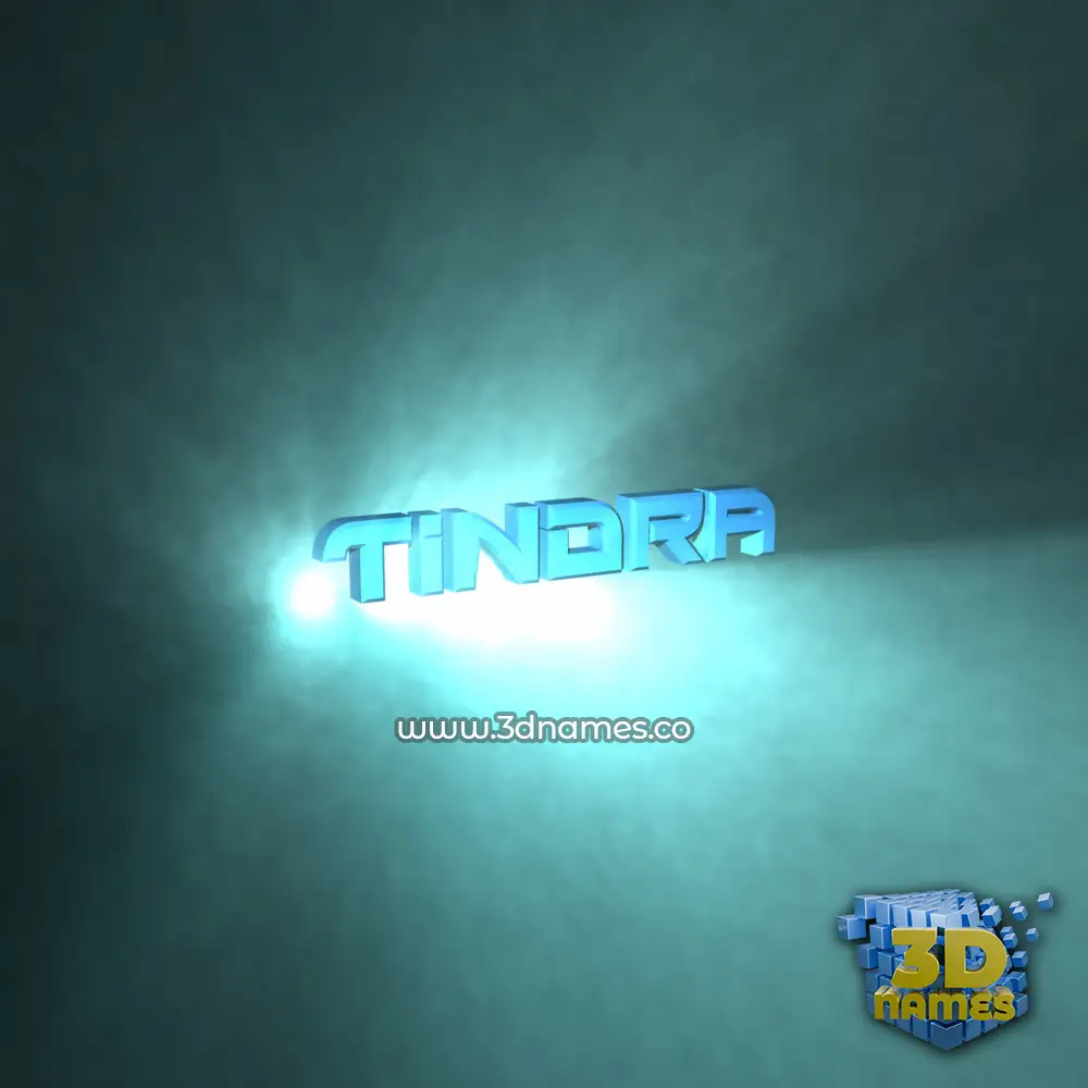 tindra in Light Shine style - 3D name wallpaper