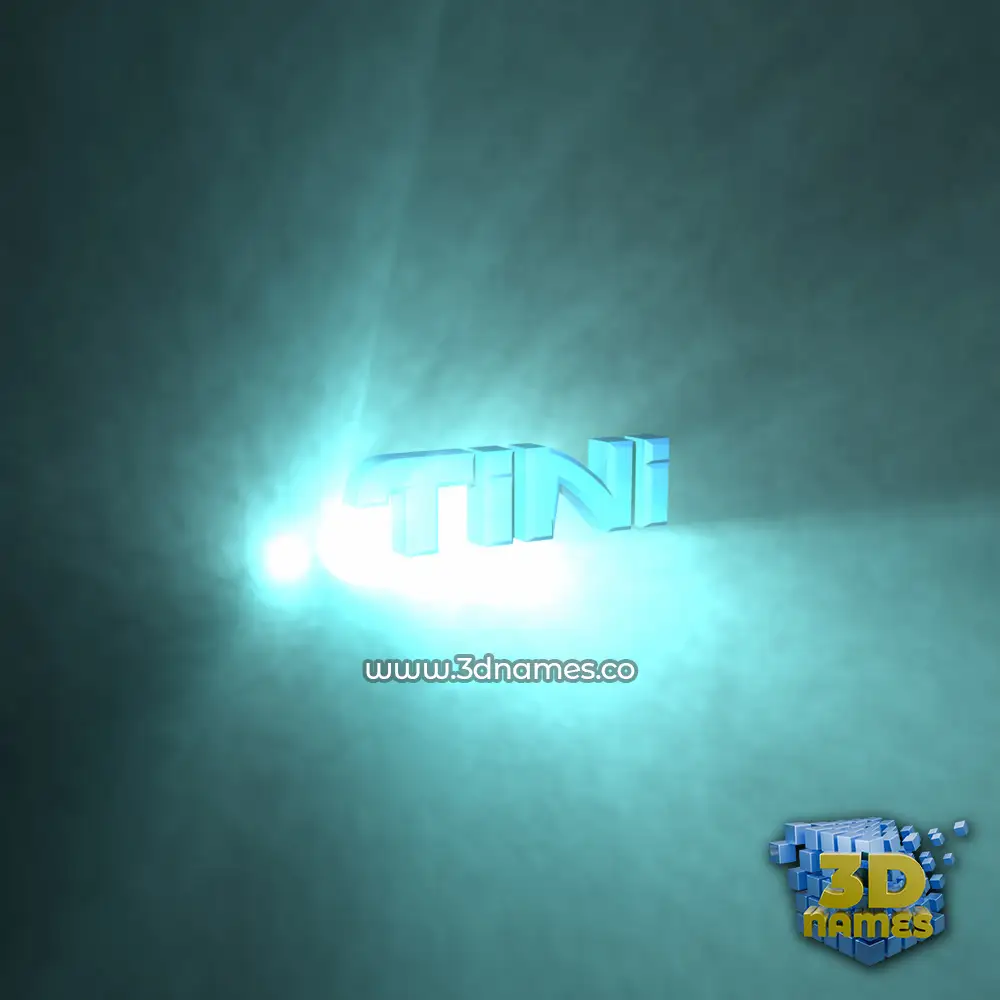 tini in Light Shine style - 3D name wallpaper