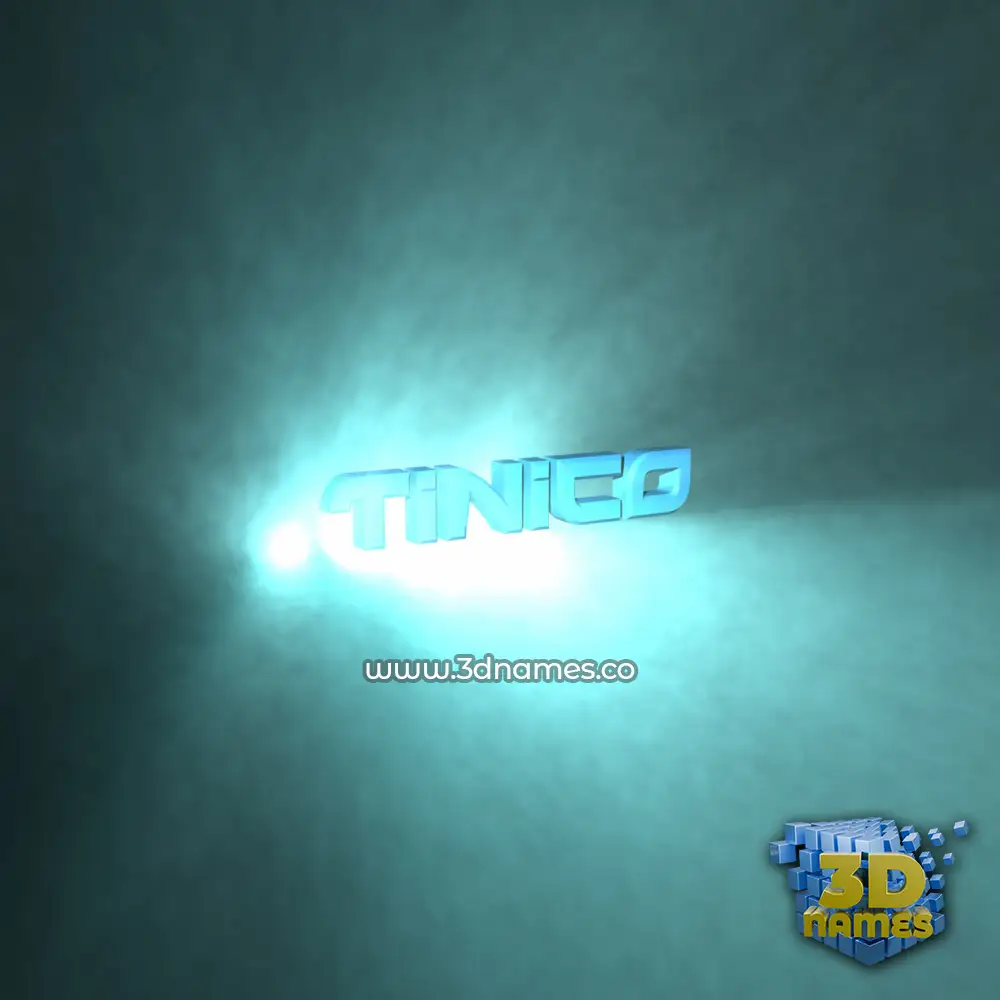 tinico in Light Shine style - 3D name wallpaper