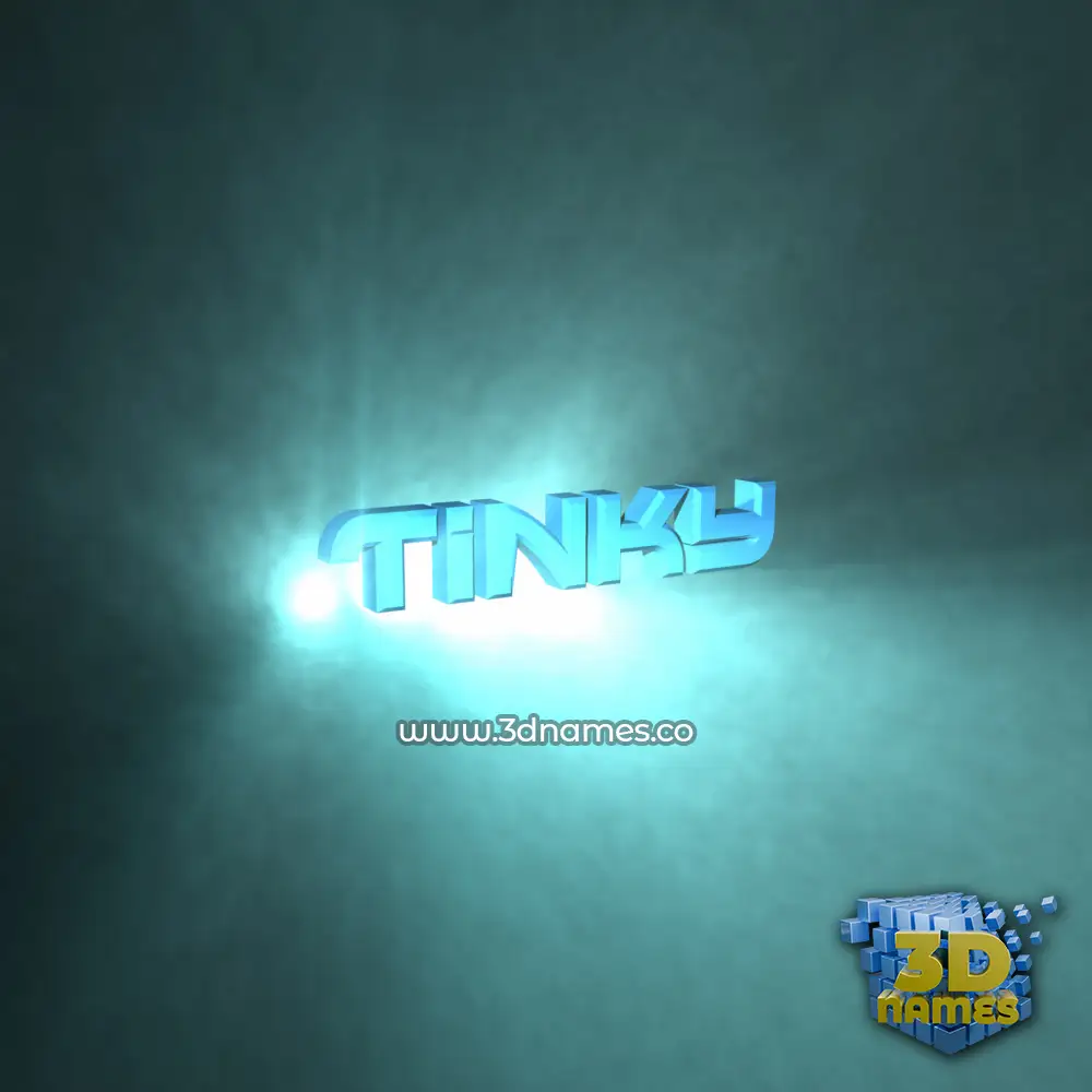 tinky in Light Shine style - 3D name wallpaper