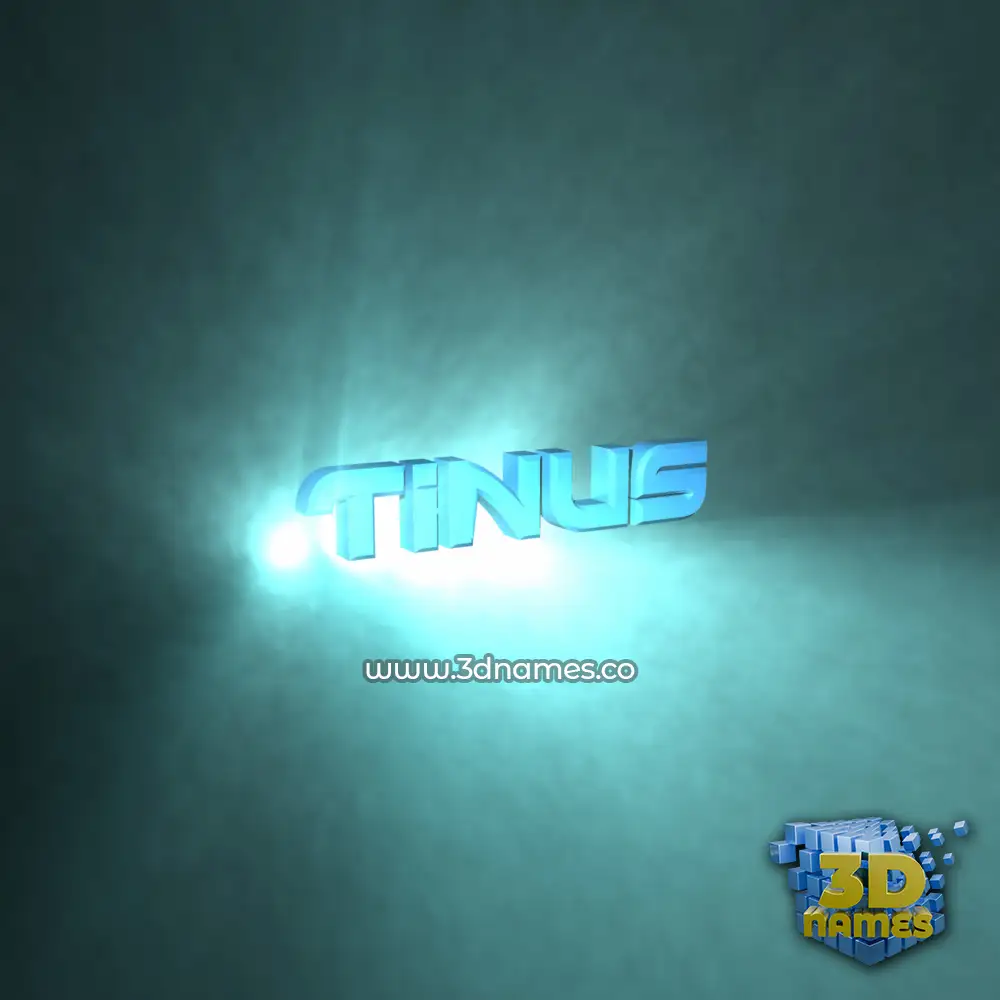 tinus in Light Shine style - 3D name wallpaper