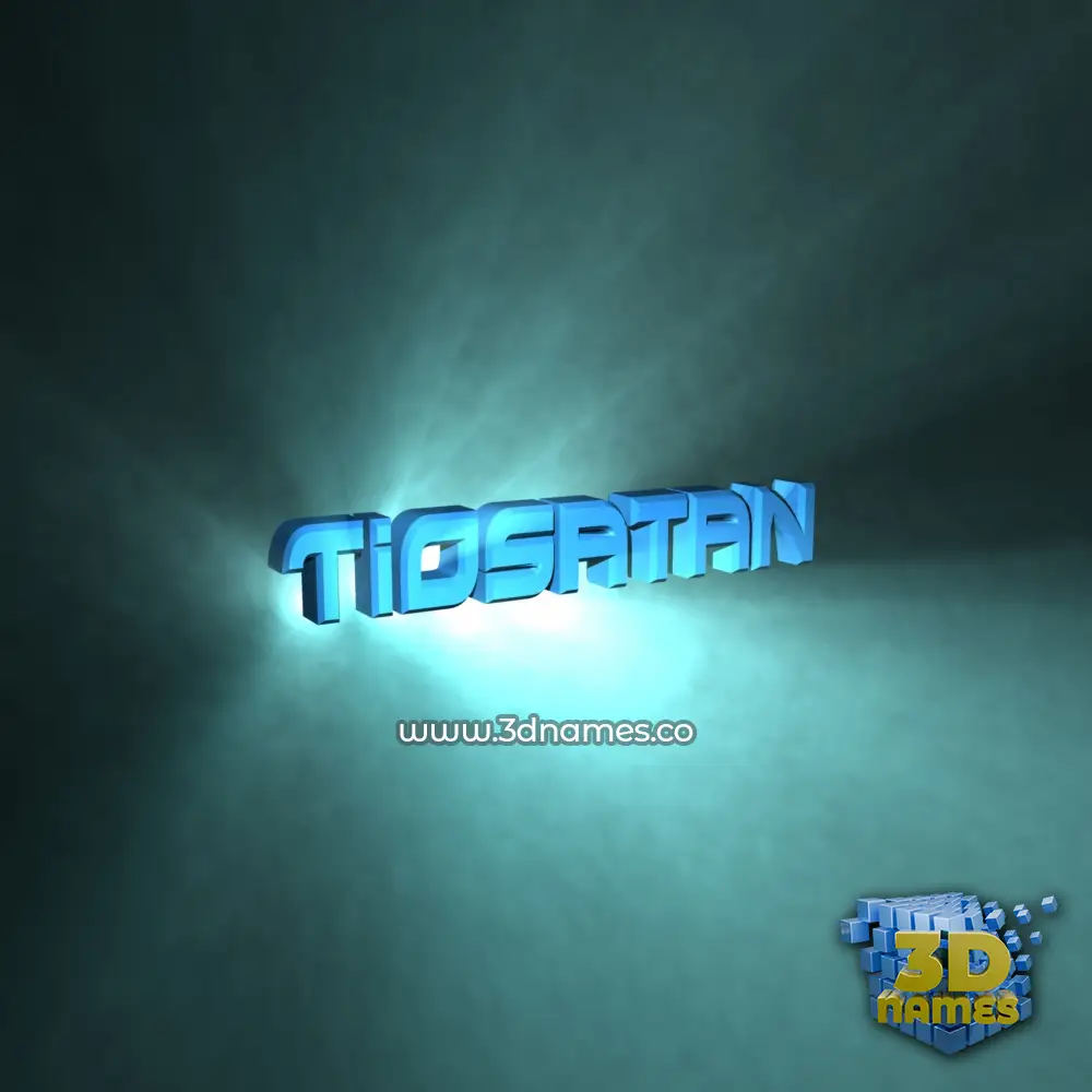 tiosatan in Light Shine style - 3D name wallpaper