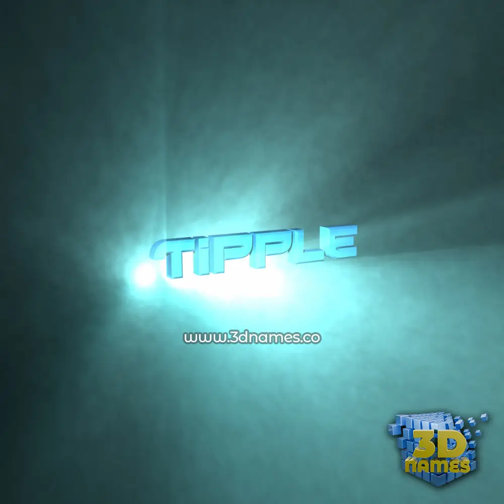 tipple in Light Shine style - 3D name wallpaper