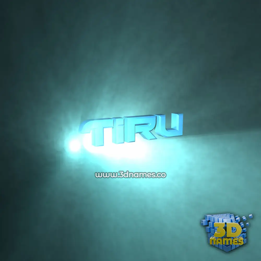 tiru in Light Shine style - 3D name wallpaper
