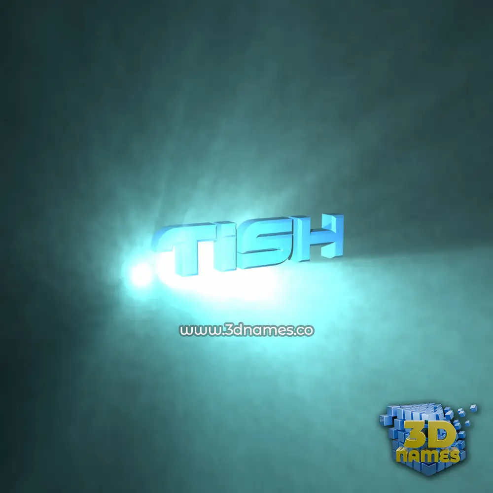 tish in Light Shine style - 3D name wallpaper