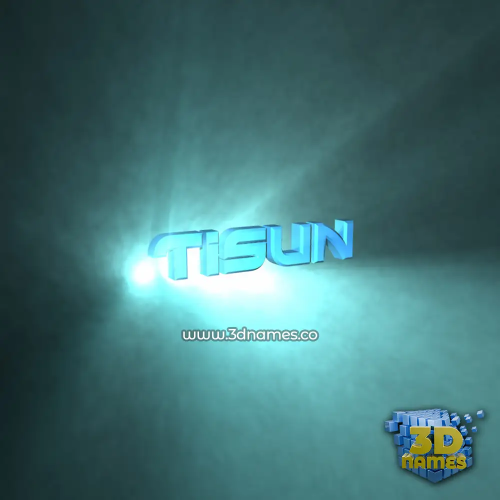 tisun in Light Shine style - 3D name wallpaper