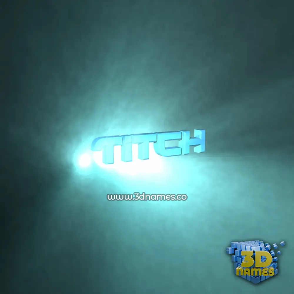 titch in Light Shine style - 3D name wallpaper