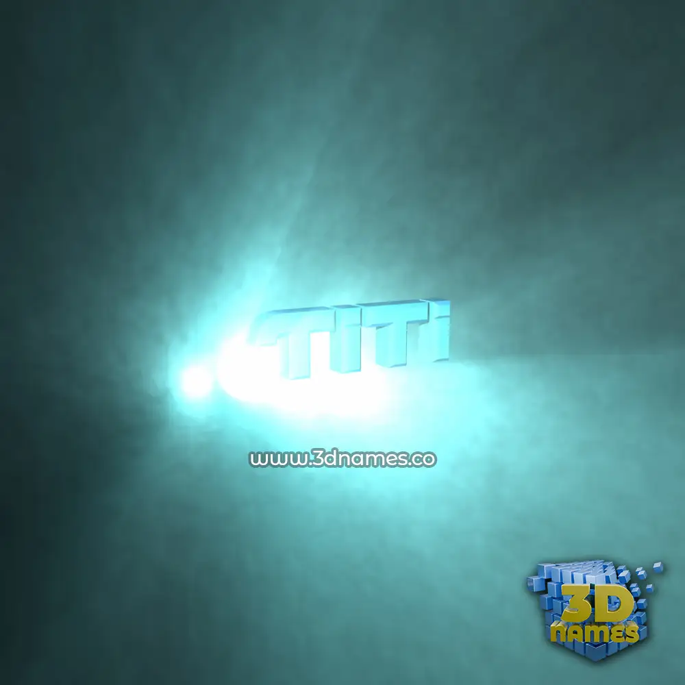 titi in Light Shine style - 3D name wallpaper