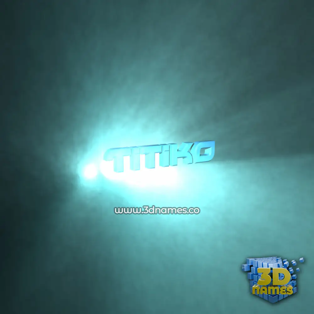 titiko in Light Shine style - 3D name wallpaper