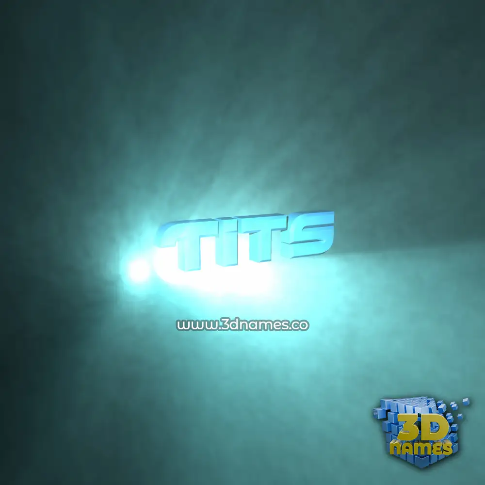 tits in Light Shine style - 3D name wallpaper