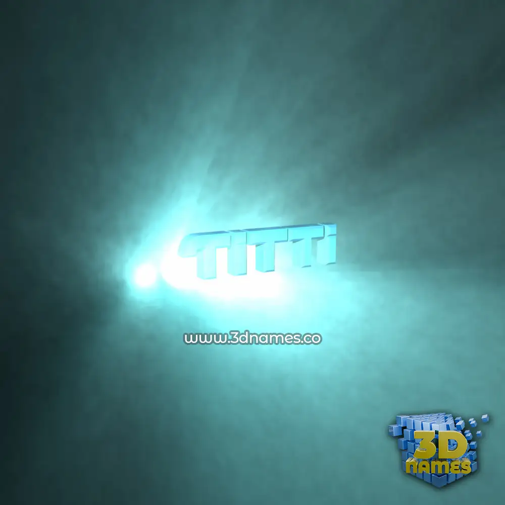 titti in Light Shine style - 3D name wallpaper
