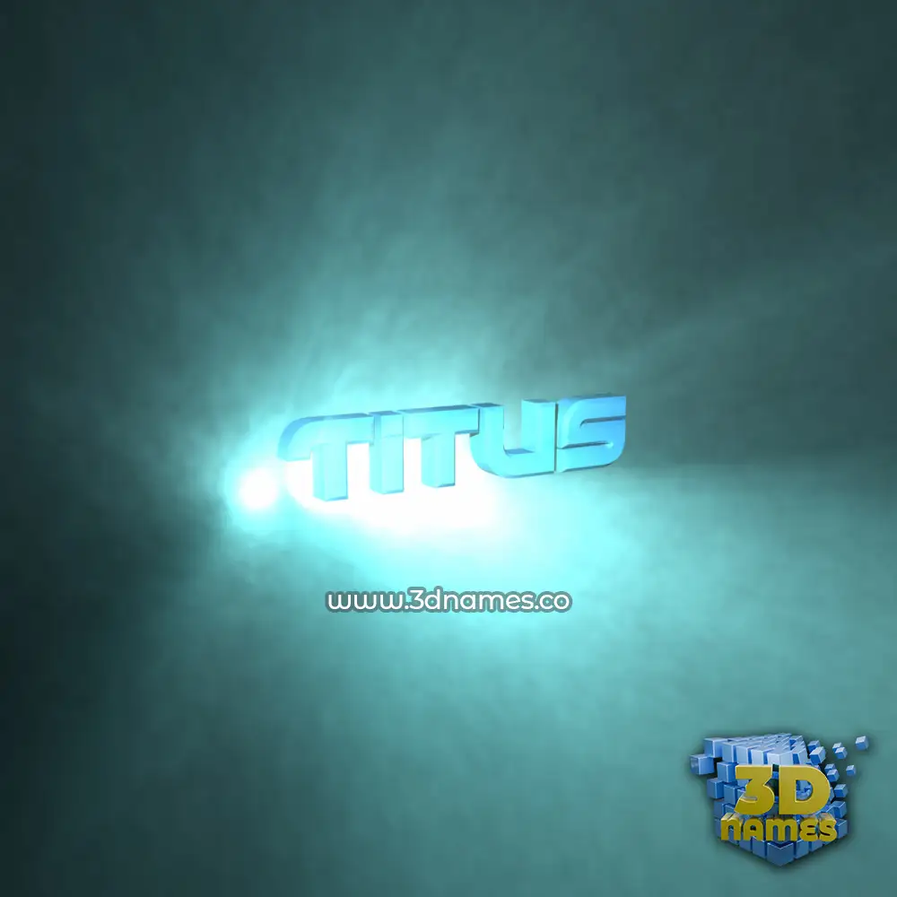 titus in Light Shine style - 3D name wallpaper