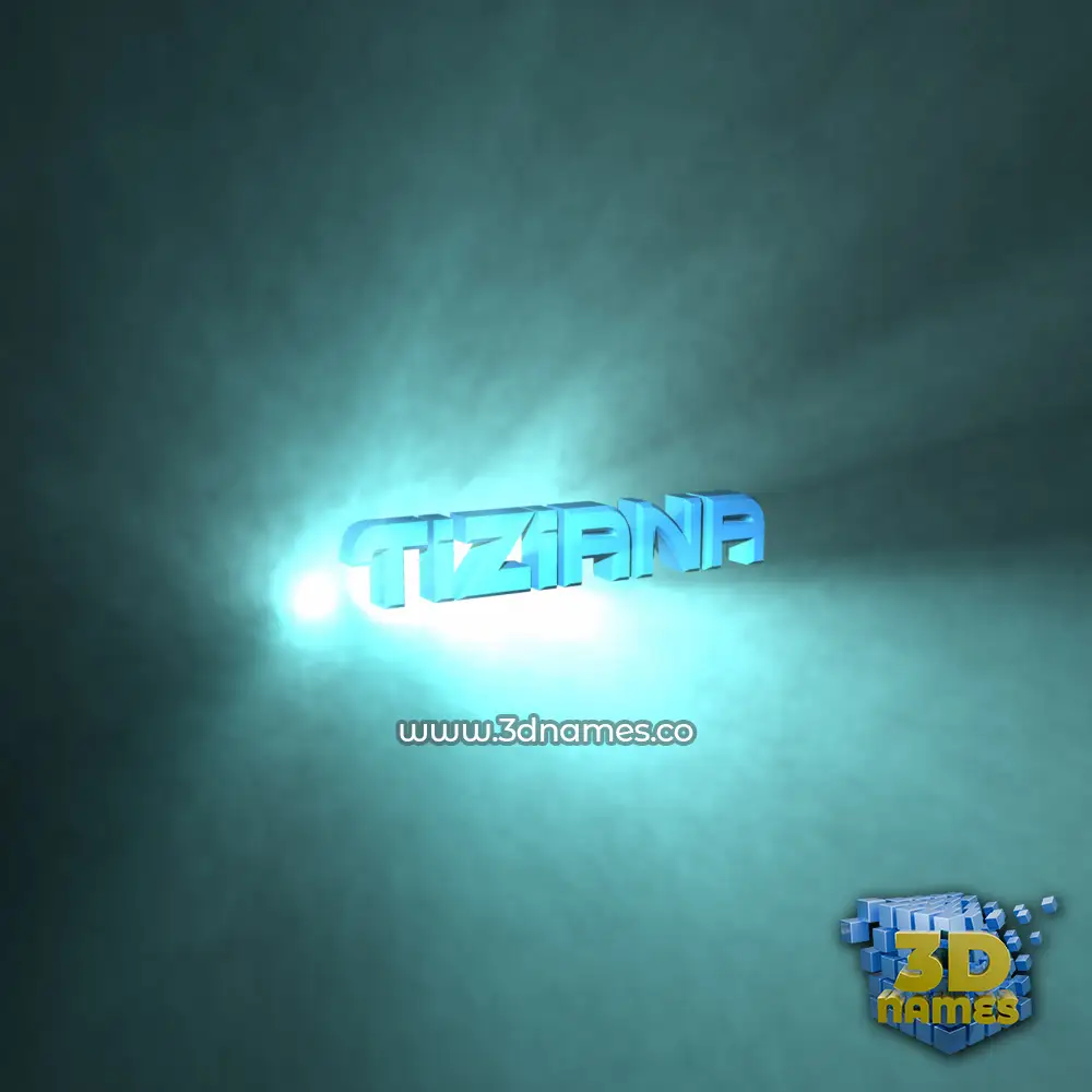 tiziana in Light Shine style - 3D name wallpaper