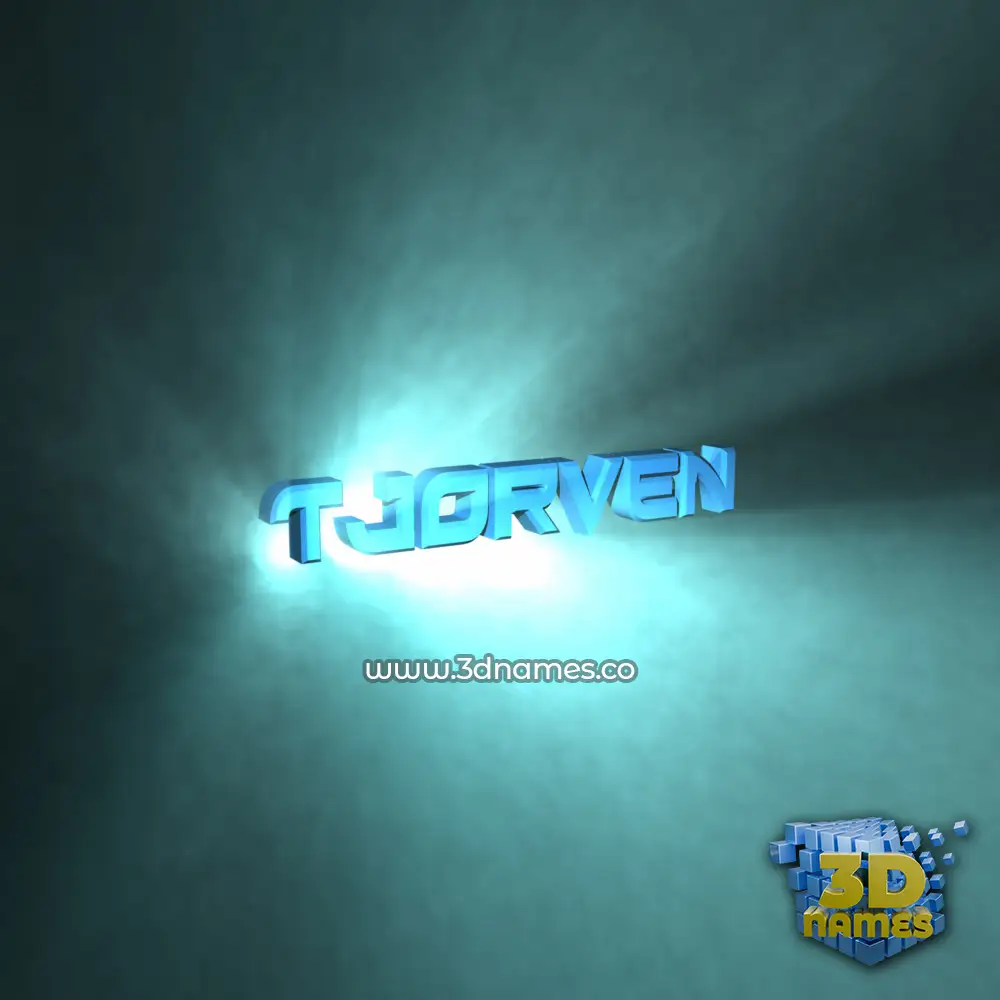 tjorven in Light Shine style - 3D name wallpaper