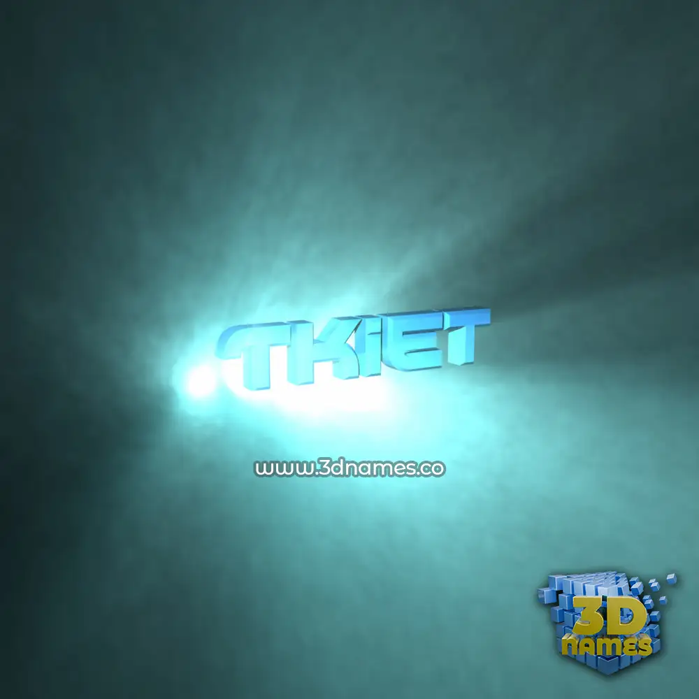 tkiet in Light Shine style - 3D name wallpaper