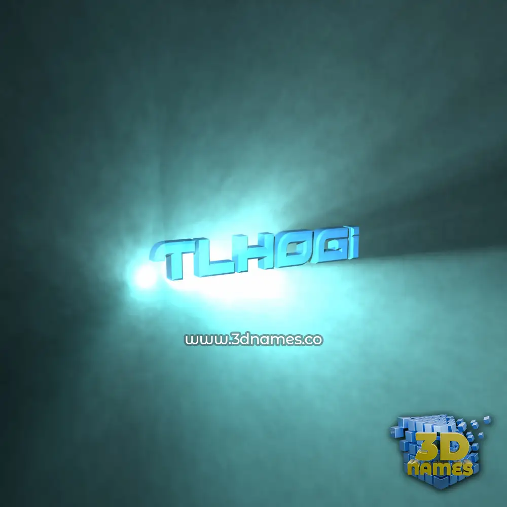 tlhogi in Light Shine style - 3D name wallpaper