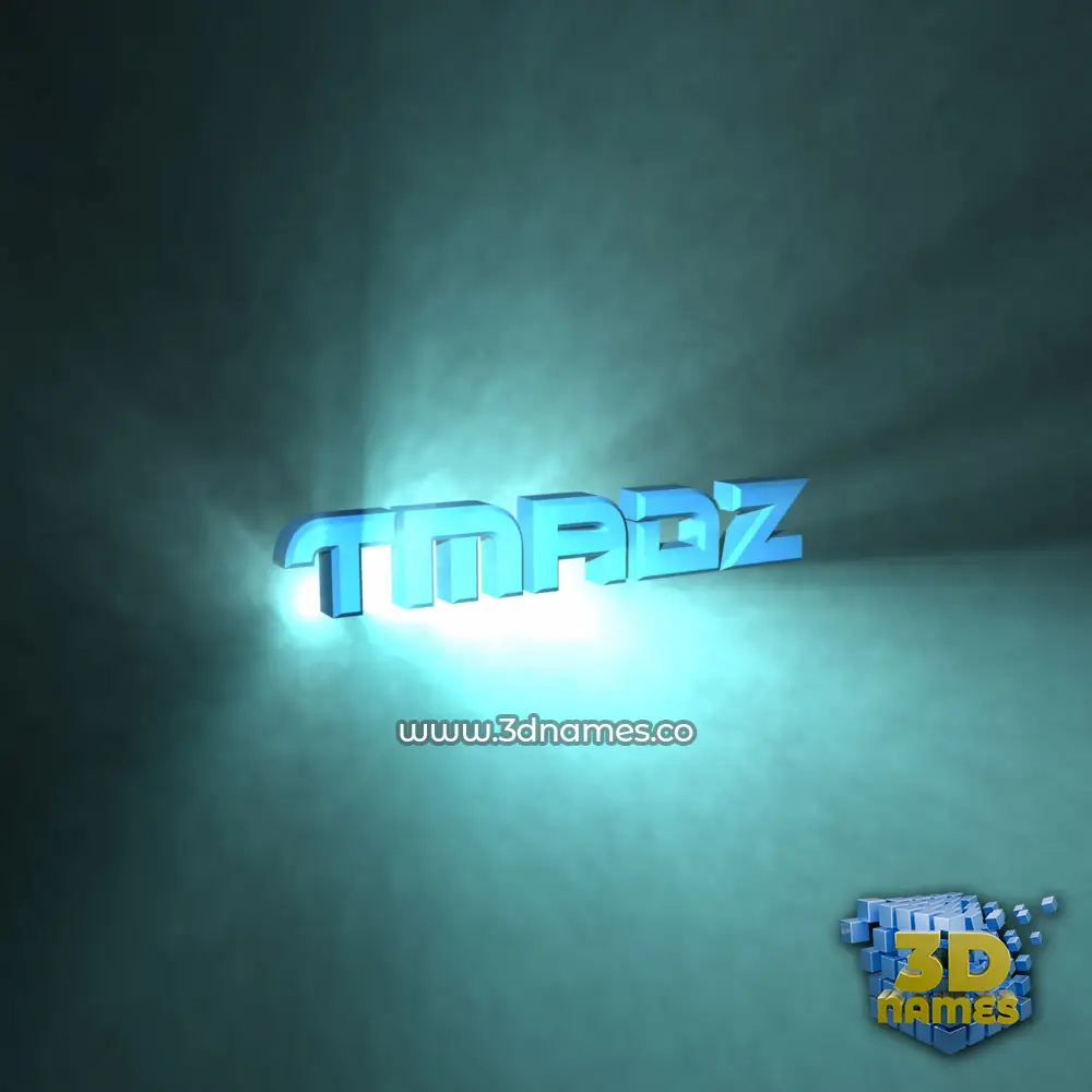 tmadz in Light Shine style - 3D name wallpaper
