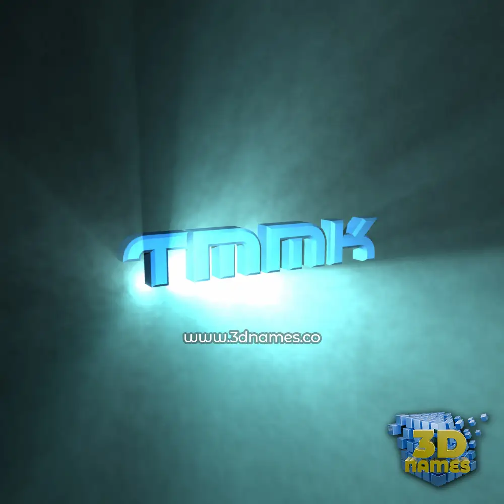 tmmk in Light Shine style - 3D name wallpaper