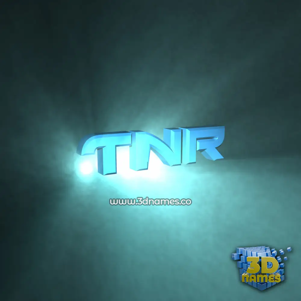 tnr in Light Shine style - 3D name wallpaper
