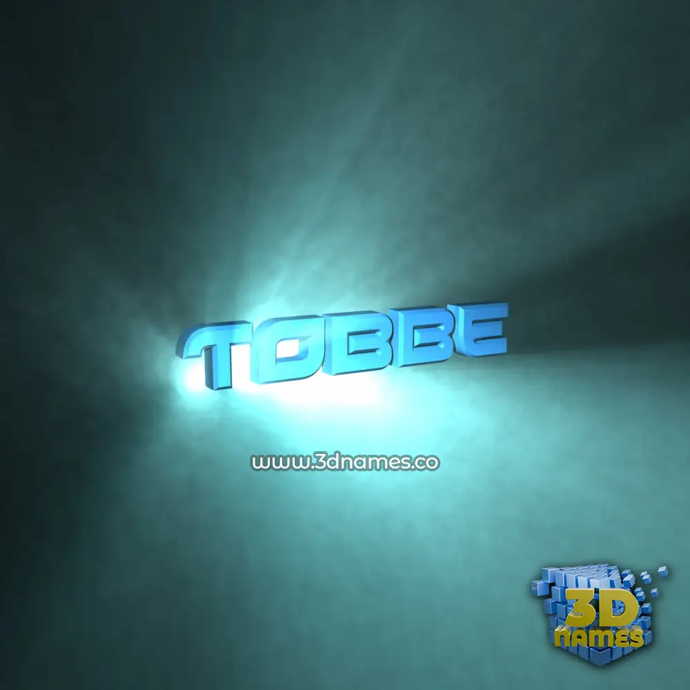 tobbe in Light Shine style - 3D name wallpaper