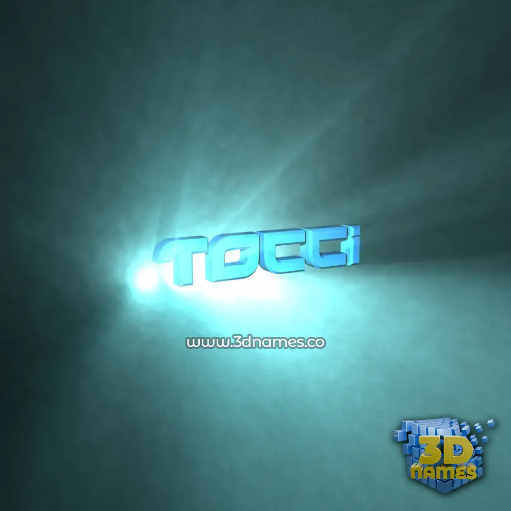 tocci in Light Shine style - 3D name wallpaper