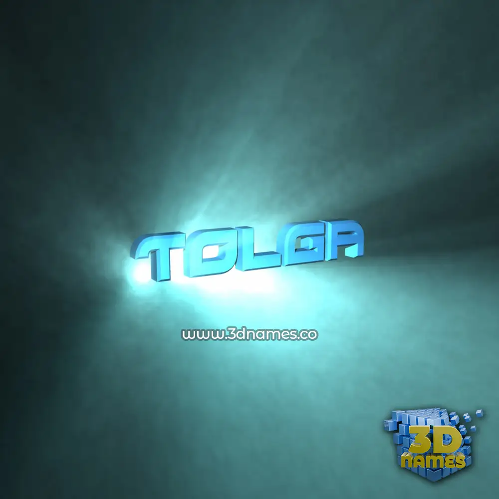 tolga in Light Shine style - 3D name wallpaper