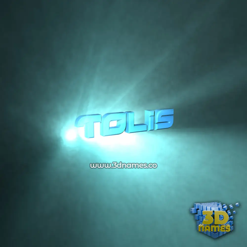tolis in Light Shine style - 3D name wallpaper
