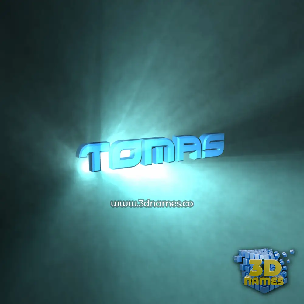tomas in Light Shine style - 3D name wallpaper