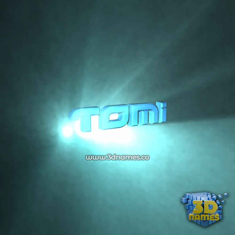 tomi in Light Shine style - 3D name wallpaper