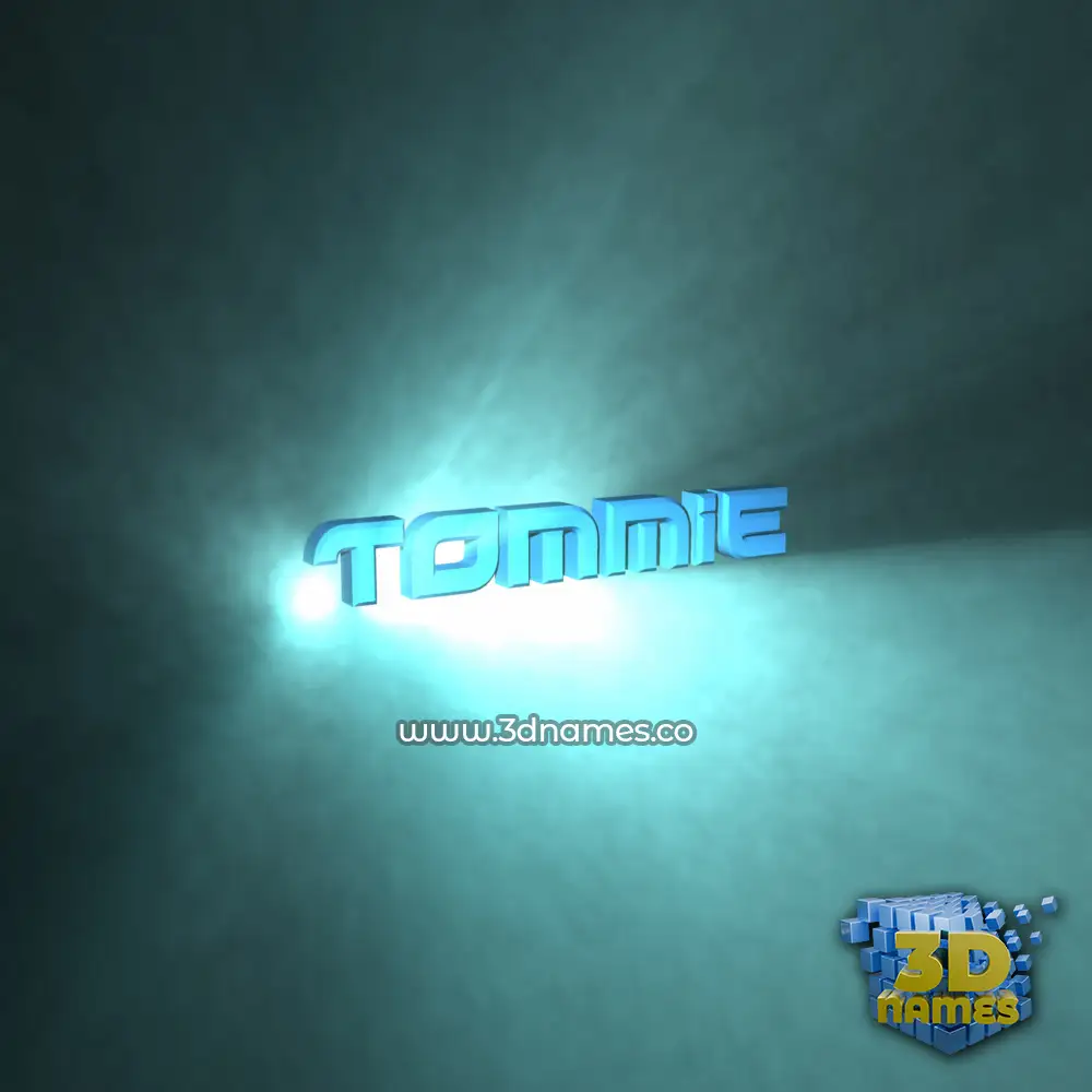 tommie in Light Shine style - 3D name wallpaper
