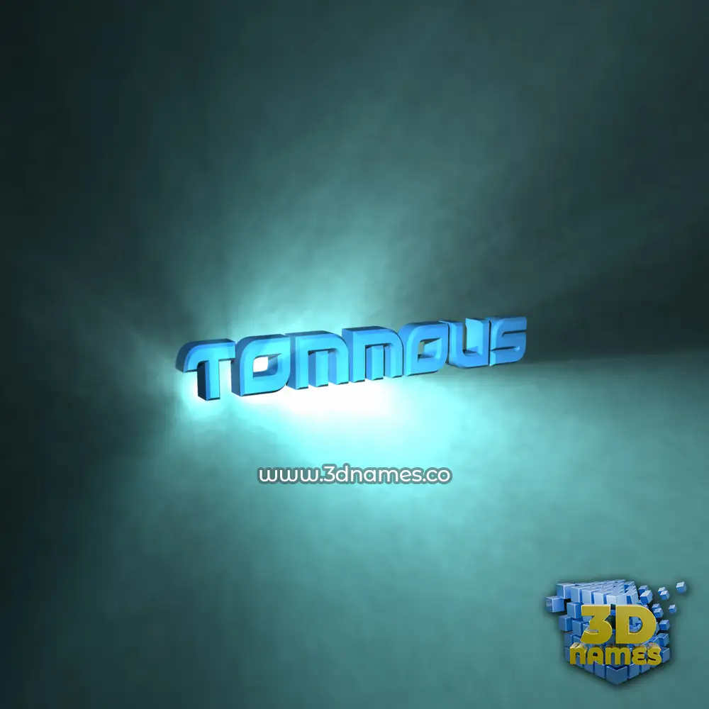 tommous in Light Shine style - 3D name wallpaper