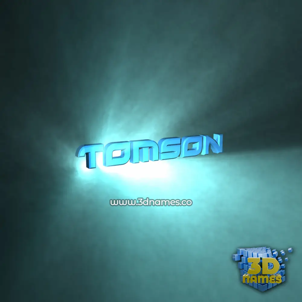 tomson in Light Shine style - 3D name wallpaper