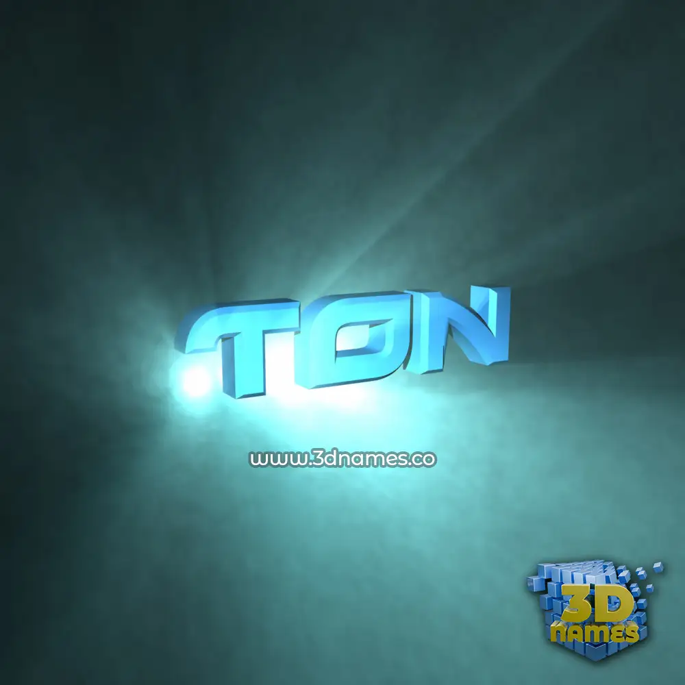ton in Light Shine style - 3D name wallpaper
