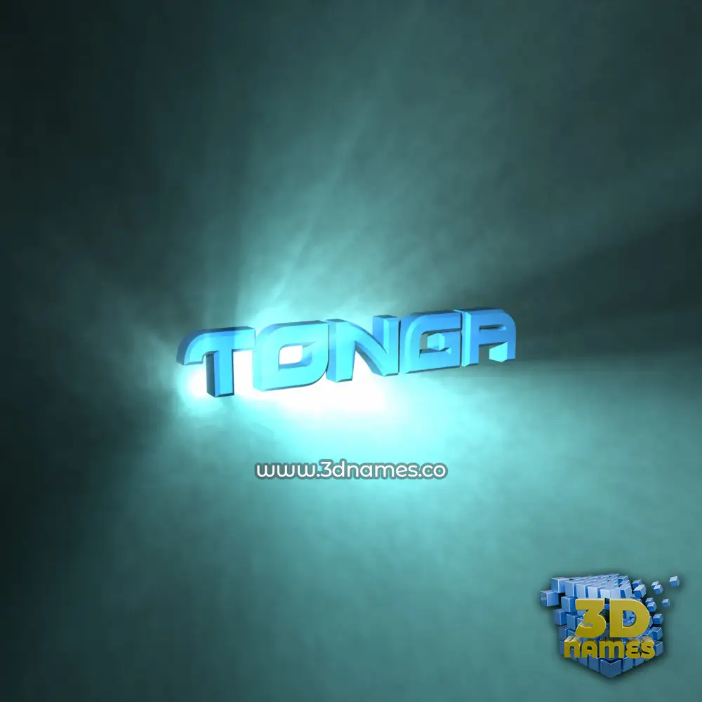 tonga in Light Shine style - 3D name wallpaper