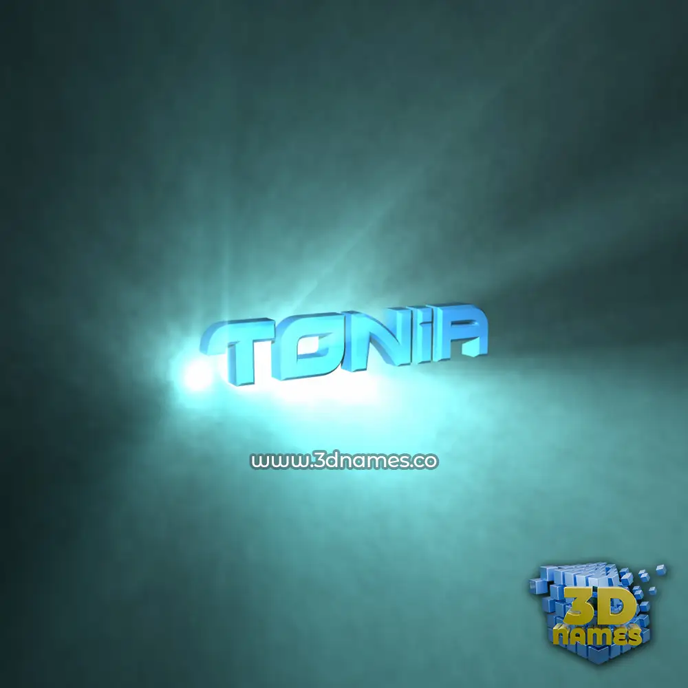 tonia in Light Shine style - 3D name wallpaper