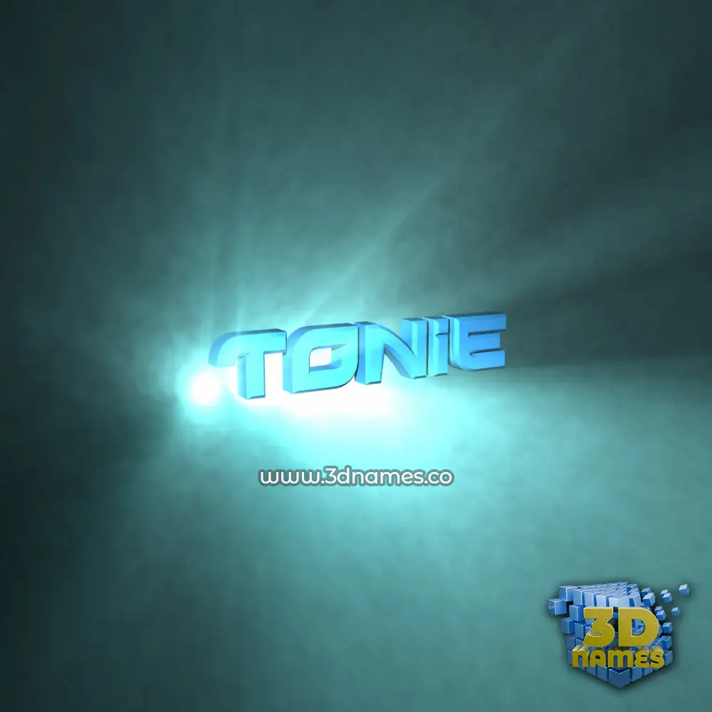 tonie in Light Shine style - 3D name wallpaper