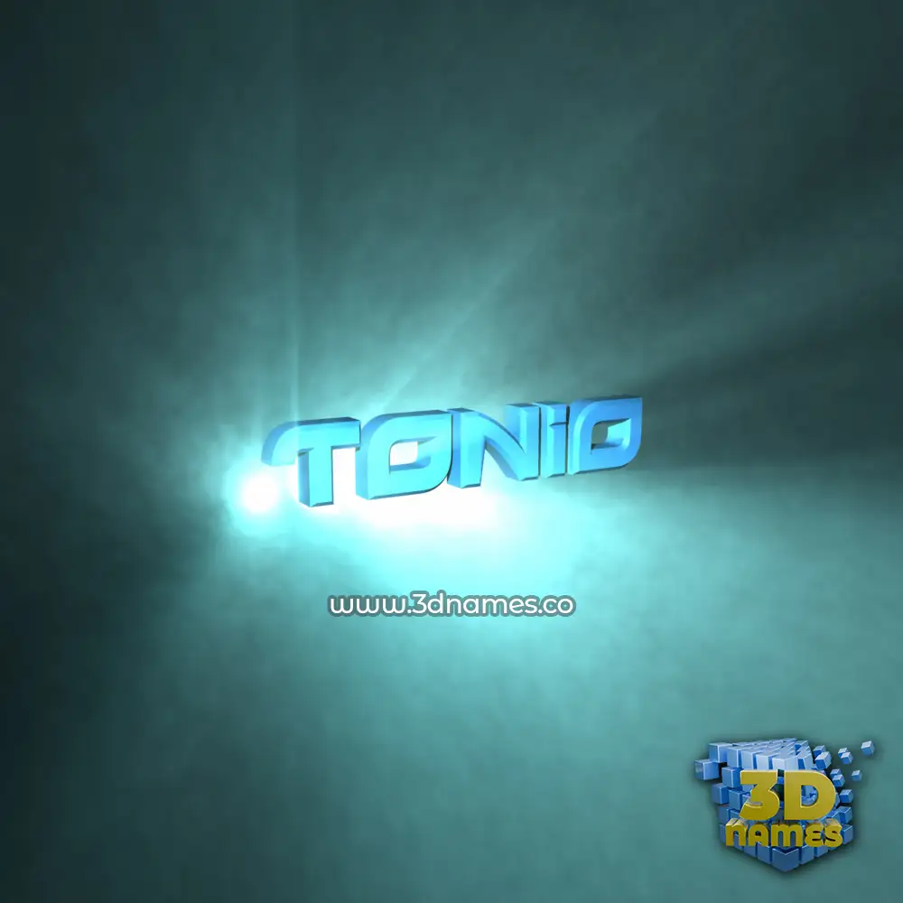 tonio in Light Shine style - 3D name wallpaper